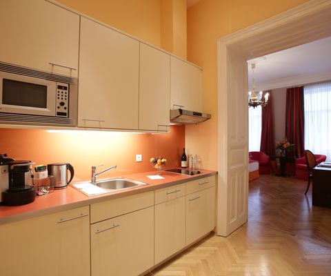 Küche - Studio Superior im Appartement-Hotel an der Riemergasse
