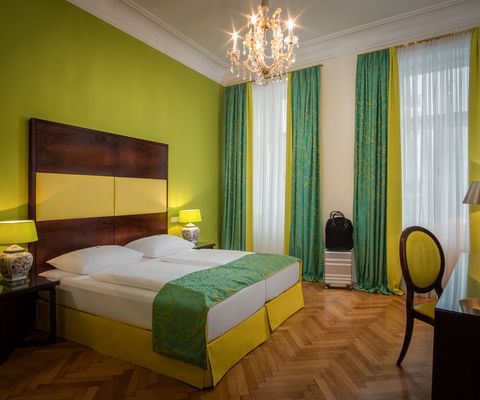 Schlafzimmer Comfort Suite im Appartement-Hotel an der Riemergasse Schlafzimmer Comfort Suite im Appartement-Hotel an der Riemergasse